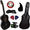 Guitarra acústica negra pack